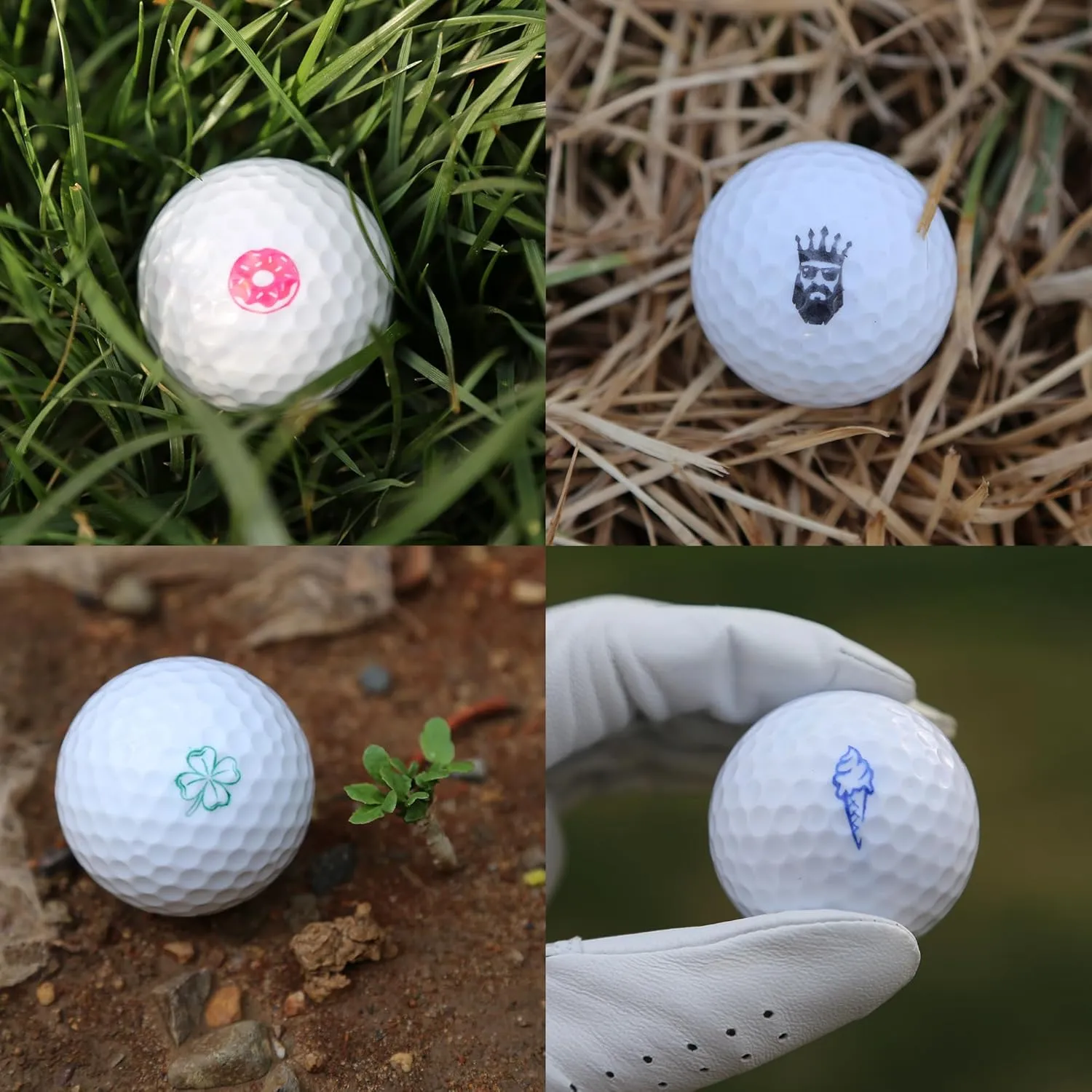 ZEETY Golf Ball Stamp, Golf Ball Stamper, Self-Inking Golf Ball Stamp Marker to Identify Golf Balls, Golf Gift Golf Accessories for Men and Women Golfers