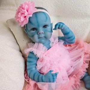 Zero Pam Avatar Reborn Baby Dolls Silicone Full Body-20 in Realistic Baby Doll, Real Life Alien Babies, Silicone Reborn Dolls, Avatar Doll Toy for Kids Age 3 