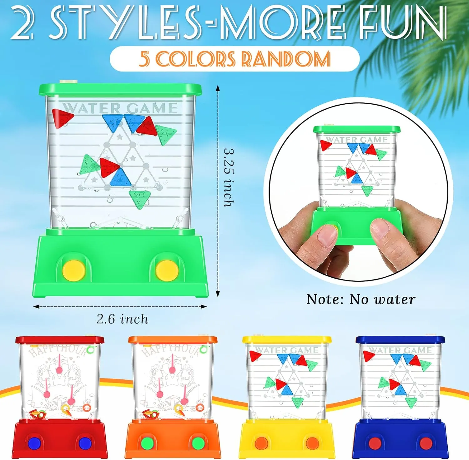 Zhanmai 16Pcs Handheld Water Games Mini Arcade Fish Ring Toss Basketball, Water Ring Toss Handheld Toys for Kids Adults, Retro Games for Beach Toy Party