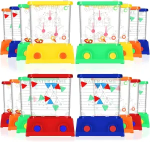Zhanmai 16Pcs Handheld Water Games Mini Arcade Fish Ring Toss Basketball, Water Ring Toss Handheld Toys for Kids Adults, Retro Games for Beach Toy Party